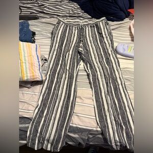 Striped Black and White Lounge Pants